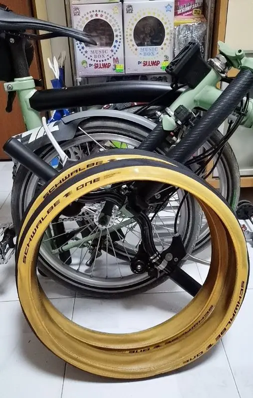 (Schwalbe One) подходит для Brompton Chpt3 v.2 специфическая Складная шина загара 35-349 | Спорт и