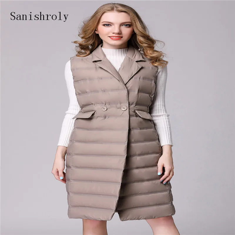 Женский жилет Sanishroly с воротником-стойкой без рукавов осенне-зимний ультралегкий