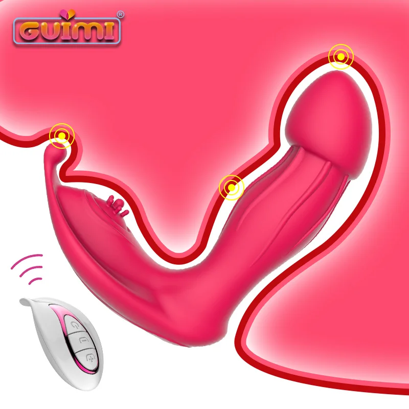 GUIMI носимые бабочки фаллоимитатор вибратор дистанционное управление G Spot женская