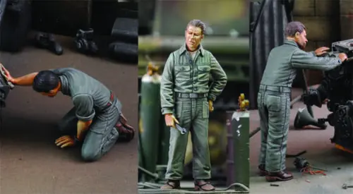 1/35 Современная Мужская МЕХАНИКА (3 фигурки) Фотоэлементы миниатюрный gk разборка