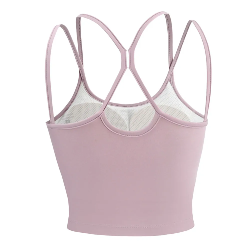 

Women Sexy Yoga Suit Workout Sports String Vest Short Pants Athletic Short Sets Breathable Soft Gym Clothes With chest pad