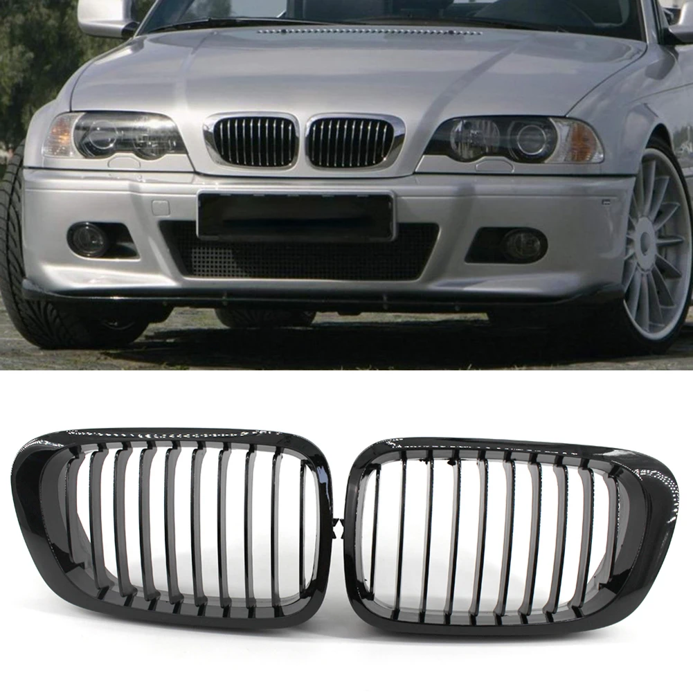 

Automobile Exterior Decoration Parts Kidney Grill for BMW E46 2-Door Coupe Cabriolet 99-02 Matte Gloss Black 1 Pair