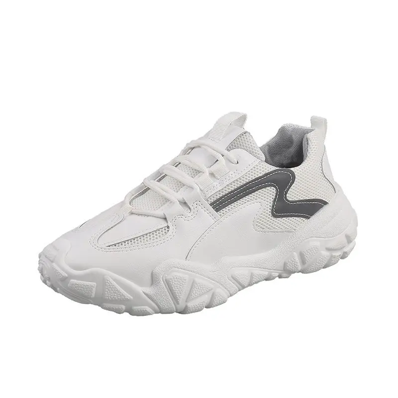 

2021 Women's Chunky Sneakers Autumn Women Platform Shoes Lace Up Breathable Vulcanize Shoes Women Trainers Dad Shoes Female