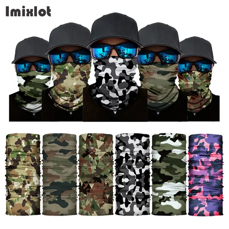 

Multifunctional Camouflage Magic Scarf Neck Warmer Tube Outdoor Fishing Hiking Cycling Face Head Wrap Cover Bandana Headband