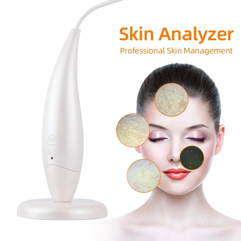 Professional Skin Analyzer Beauty Salon UV Light Skin Dermis Tester Epidermis 50X Skin Magnifier Wrinkle Grease Pores Microscope