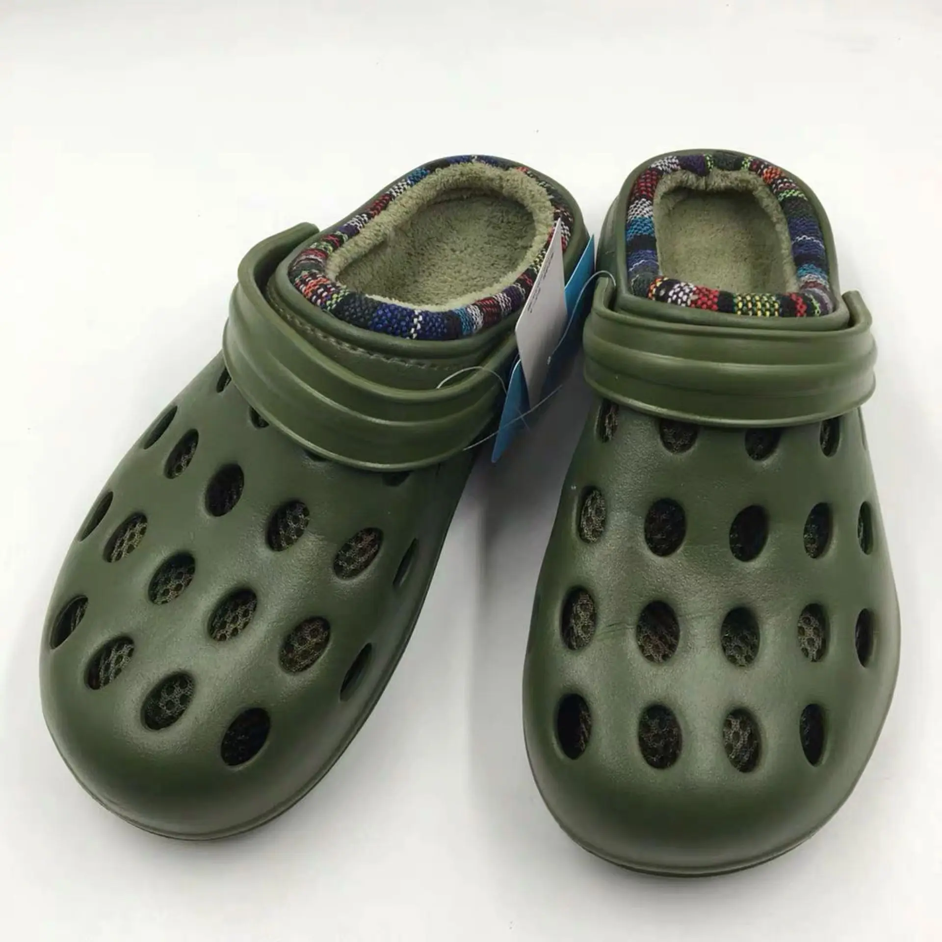 RH/Оригинальные Теплые Зимние садовые Сабо Меховая домашняя садовая обувь EVA