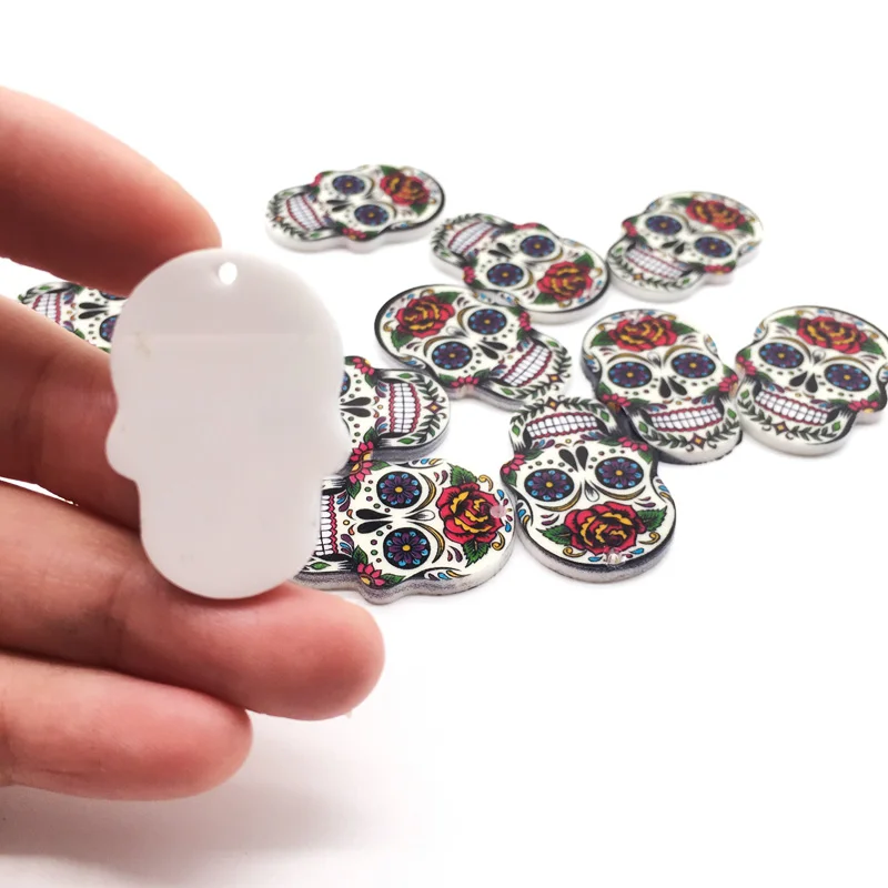 10 шт. шармы сахарный череп Хэллоуин талисманы для изготовления ювелирных изделий