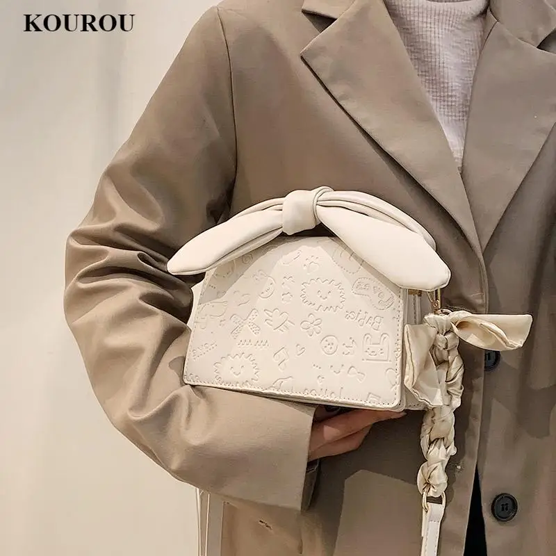 

Женская сумка 2021 Популярная Новая Модная Портативная маленькая квадратная сумка с бантом сумка-мессенджер через плечо wild ins