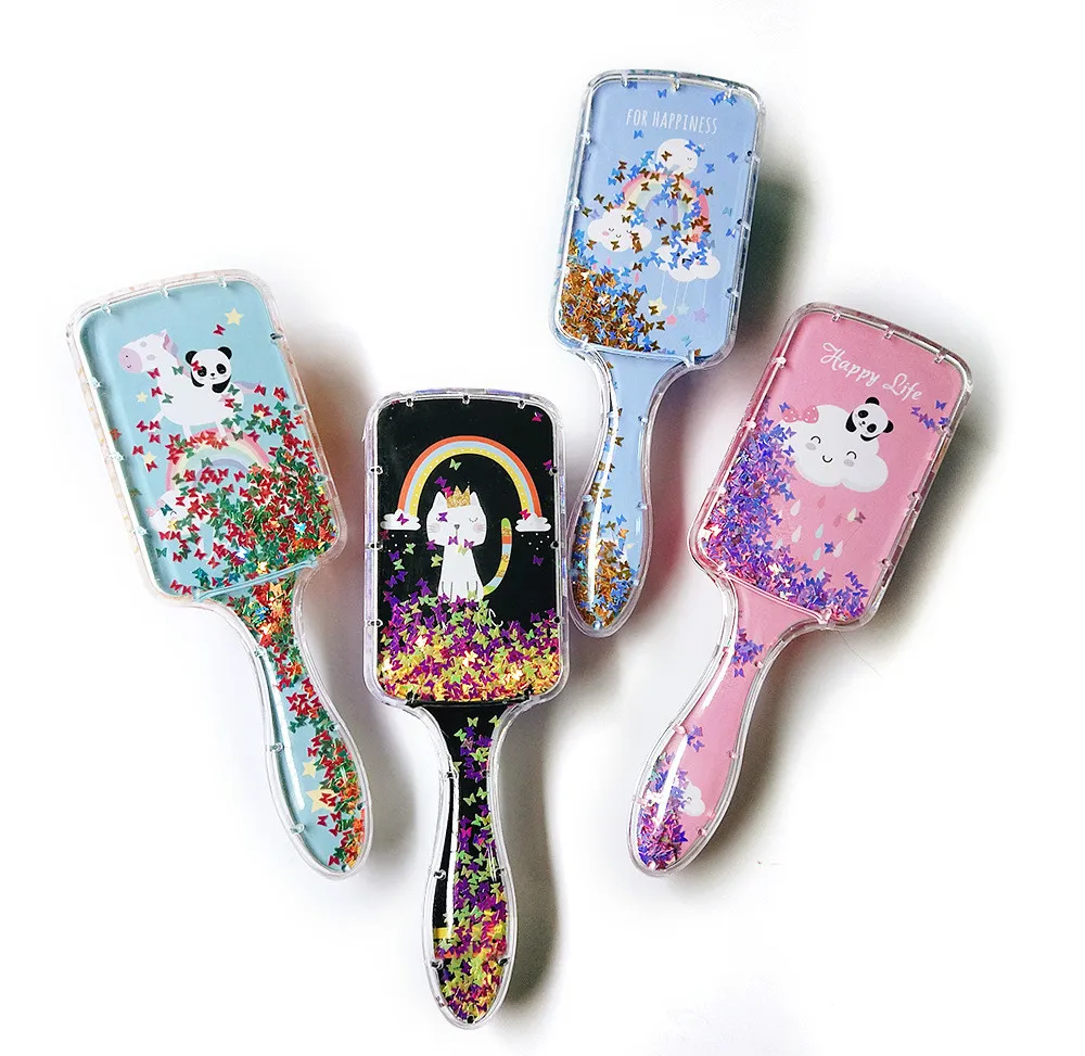 

Cute Cartoon Rainbow Pony Airbag Comb Printing Air Cushion Comb Infant Comb Head Massager Hairdressing Comb