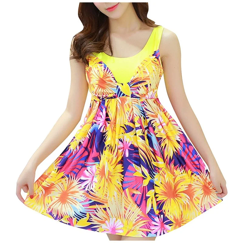 

2021 Women swimsuit plus size Tankini set Swim dress Two piece bathing suit Large swimwear Dress swimming suit for women