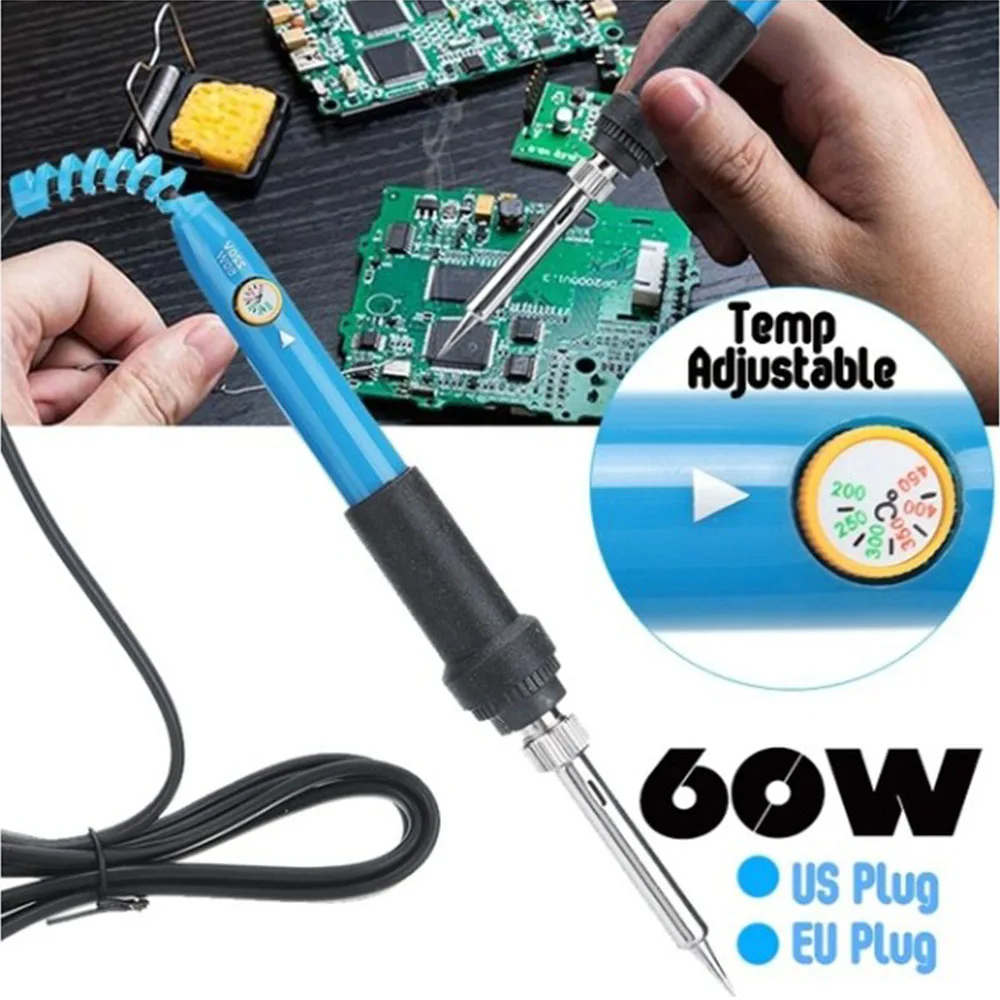 Электрический паяльник с регулируемой температурой 60 Вт электрическая