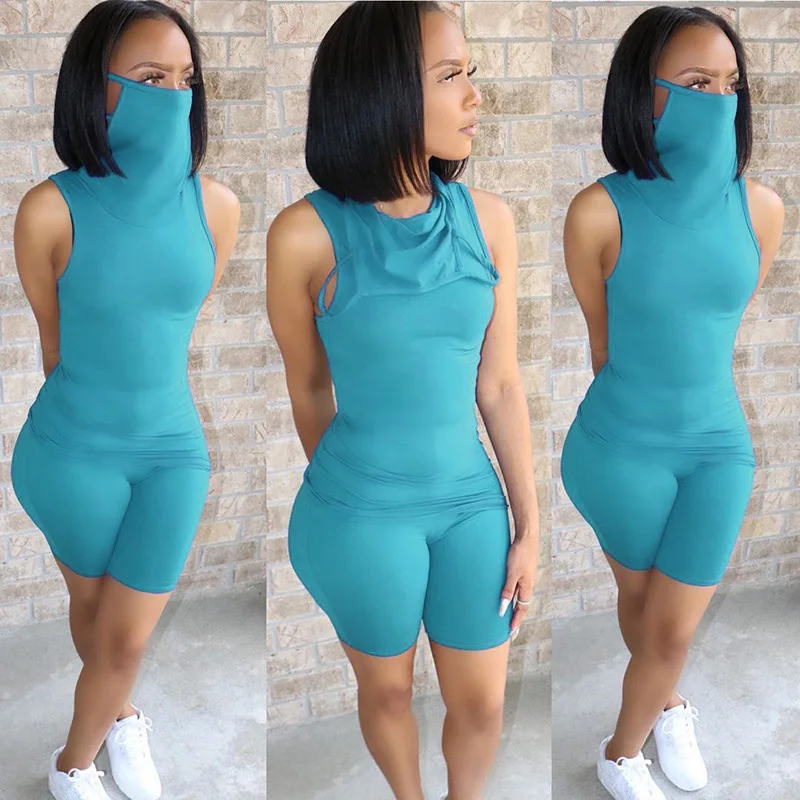 Adogirl модная повседневная однотонная уличная одежда без рукавов майка с маской