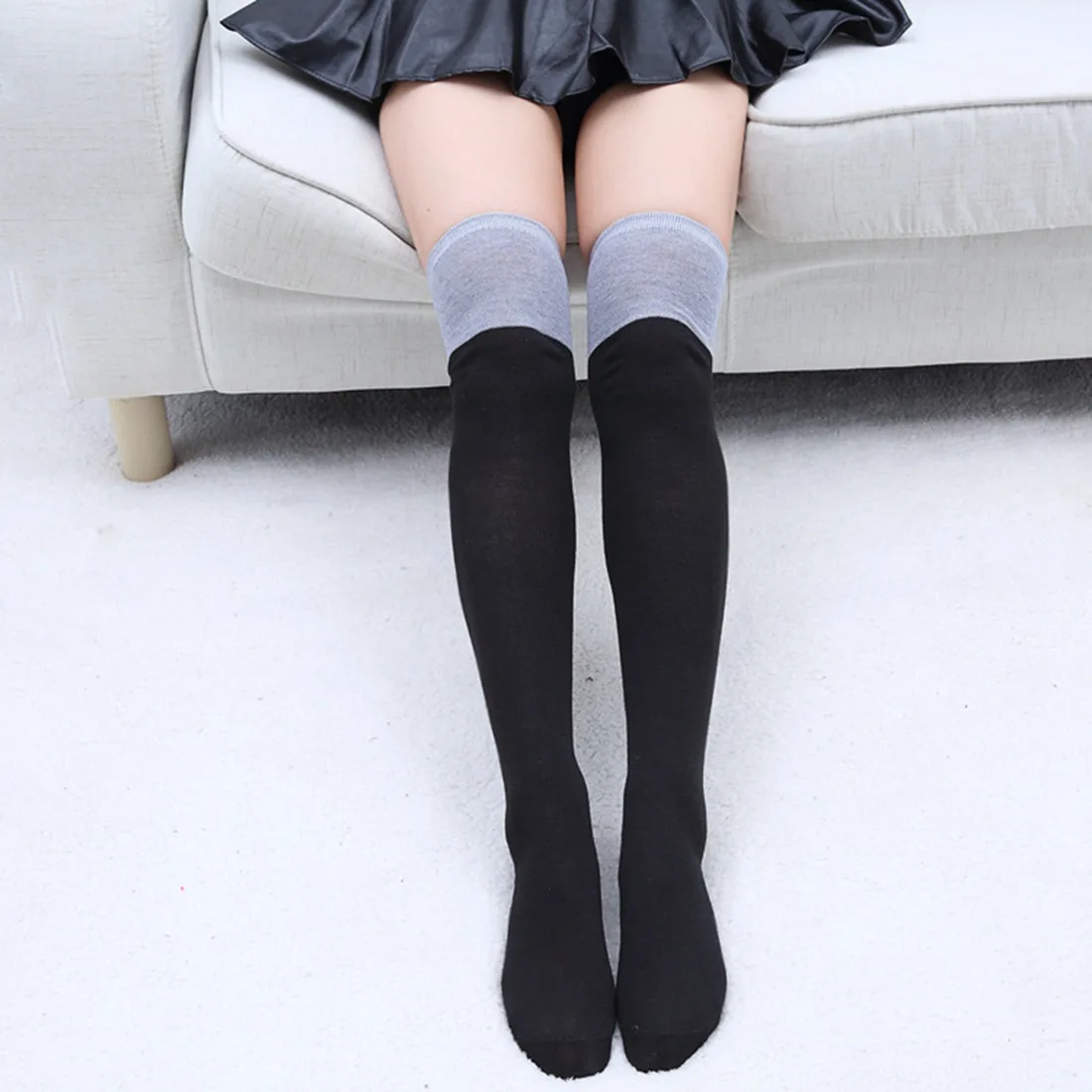 

women stockings Striped Cotton high stockings keep warm girls stockings Thigh High Over The Knee Socks casual Long Stockings