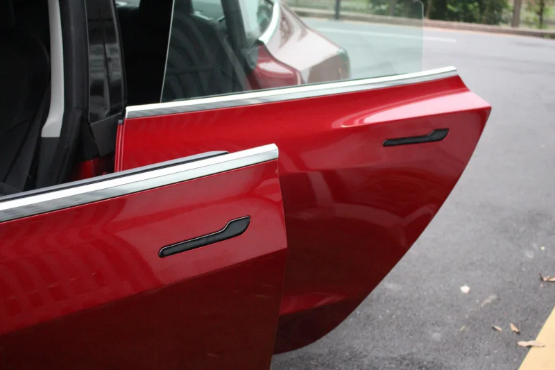 Для Tesla Model 3 автомобильная ручка для двери Набор цветных защитных наклеек 3D PU