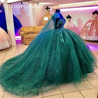 off the shoulder ball gown beaded crystal quinceanear dresses appliques princess sweet 15 16 dress graduation prom gowns