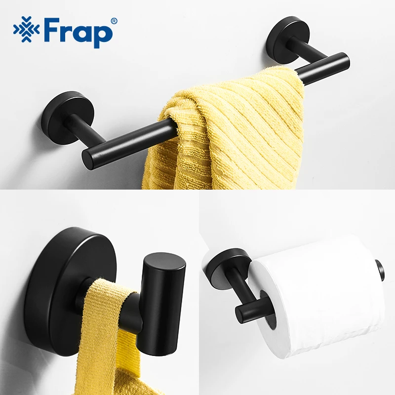 Крючки для халата Frap 4 шт. черный крючок полотенец из нержавеющей стали Настенный