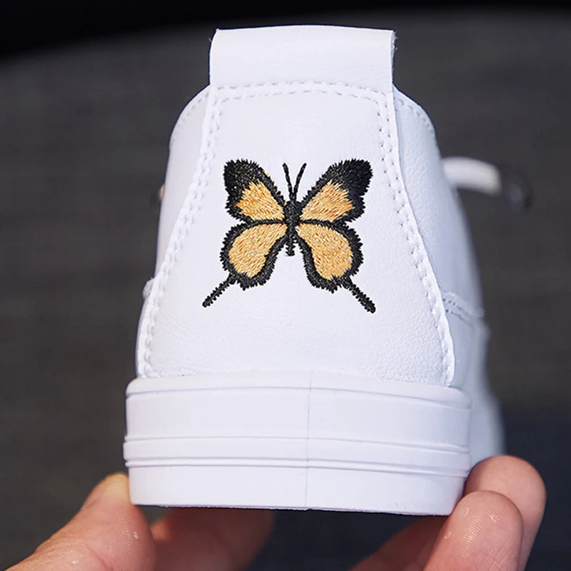 

Women White Shoes 2021 New Arrival Fashion Casual Platform Flats Breathable Comfort Skateboarding Vulcanized Sneakers