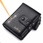 Мужские кошельки с гравировкой имени, кожаные, двойные, на молнии, мужской кошелек, Короткий Мужской кошелек с кармашком для монет, винтажные Брендовые мужские кошельки высокого качества