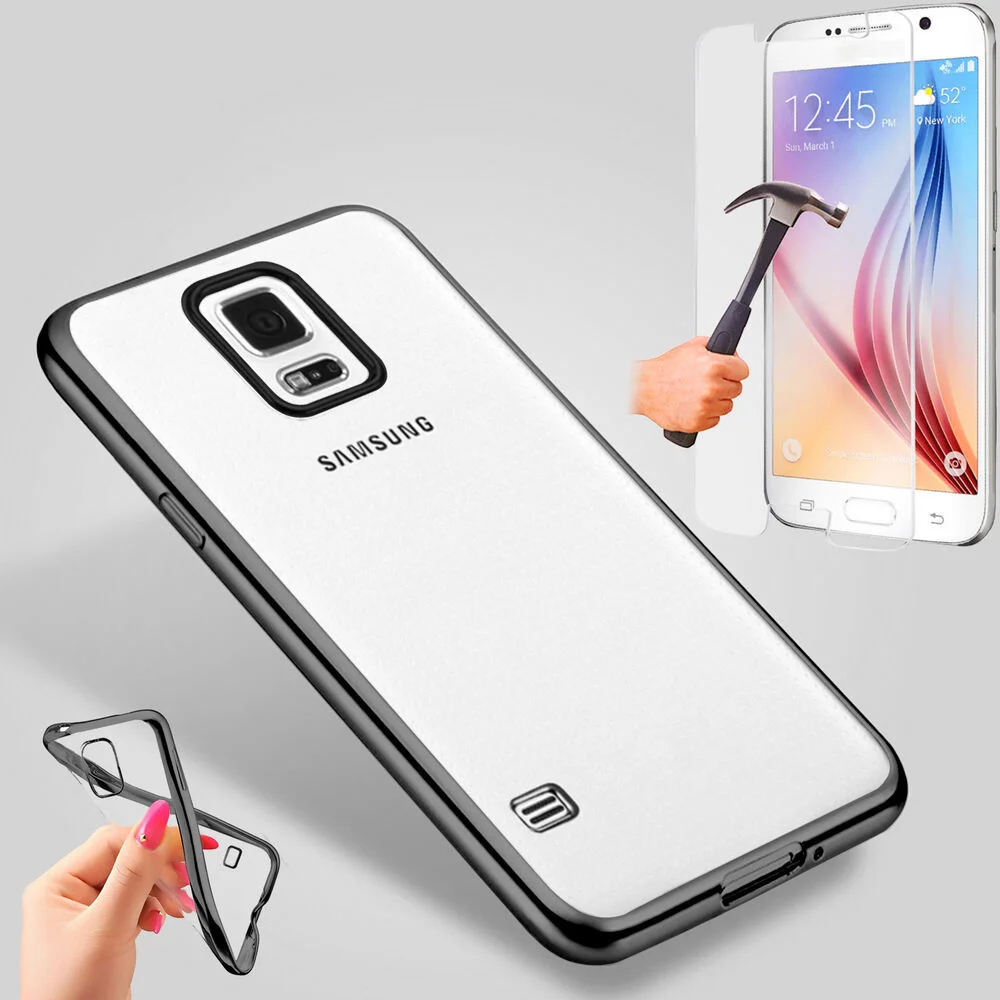 

COQUE HOUSSE ETUI SILICONE Color POUR For SAMSUNG GALAXY + FILM VITRE VERRE TREMPE