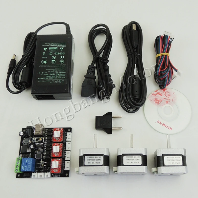 Лазерный гравировальный станок с ЧПУ 3 оси полный комплект GRBL Лазерная плата