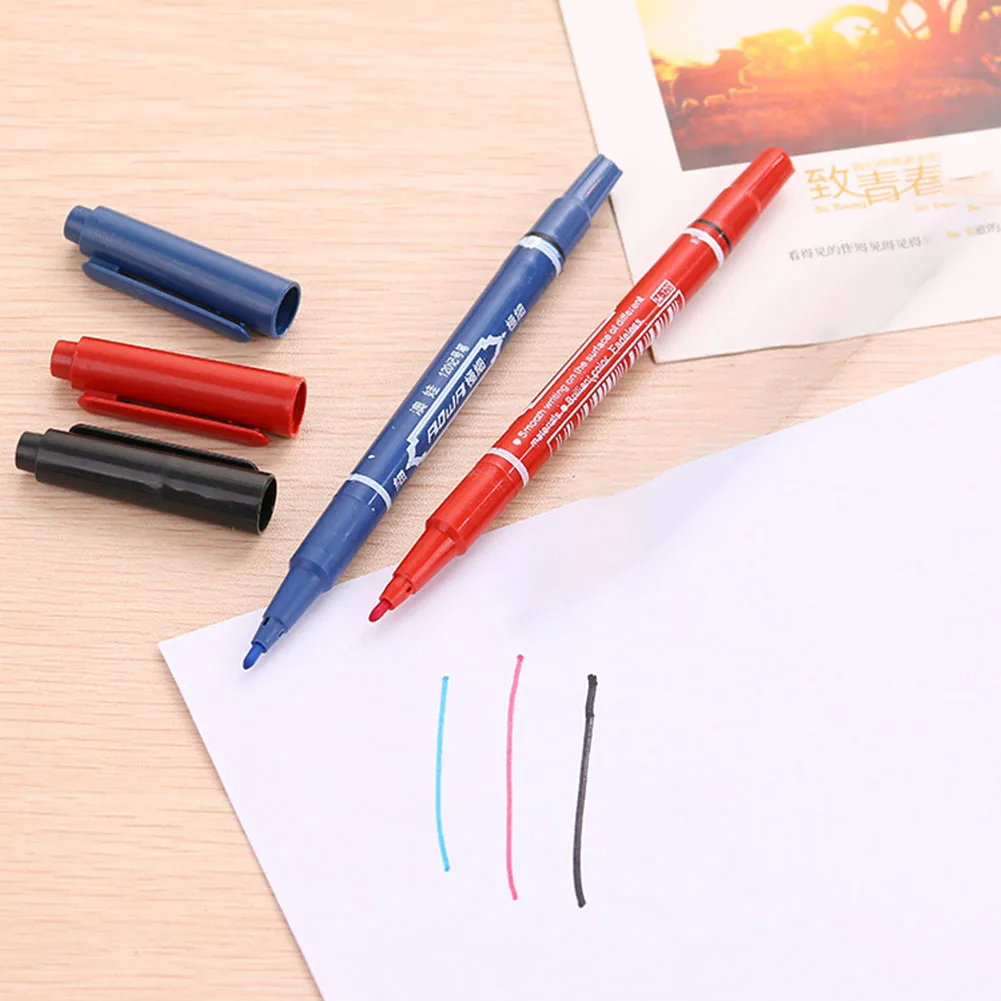 

10pcs Waterproof Marker Pen Permanent Signature Drawing Ink Watercolor Pen School Office Stationery Accessories