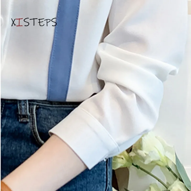 2021 Spring New Suit Blouses For Women Office Work Wear White Shirts Professional Long Sleeve Geometric Tops Ladies Clothes