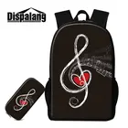 Dispalang, детская модная школьная сумка с пеналом, рюкзак с музыкальными нотами для школы, набор школьных сумок, школьный рюкзак, пенал