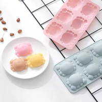 6 cells creative crab style silicone material cake mold baking tools diy candlebiscuitjellydessertchocolatepastry molds