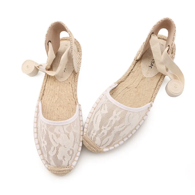 

Holiday fisherman's shoes summer ankle strap stripe lace flower lace shoes simple women's sandals