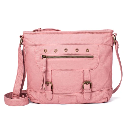 pink Annmouler качественная женская сумка через плечо мягкая Холщовая Сумка через плечо Лоскутная сумка-мессенджер для девочек с принтом слона сумочка - Цвет: pink
