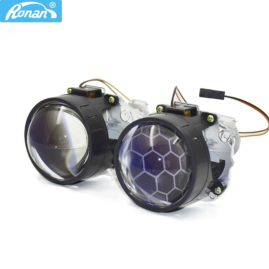 RONAN 2,5 ''Ver8. 1 с синим покрытием би ксенон HID мини-проектор объектив H1 Автомобильная фара H4 H7 базовое переходное кольцо автомобильный Стайлинг модификация
