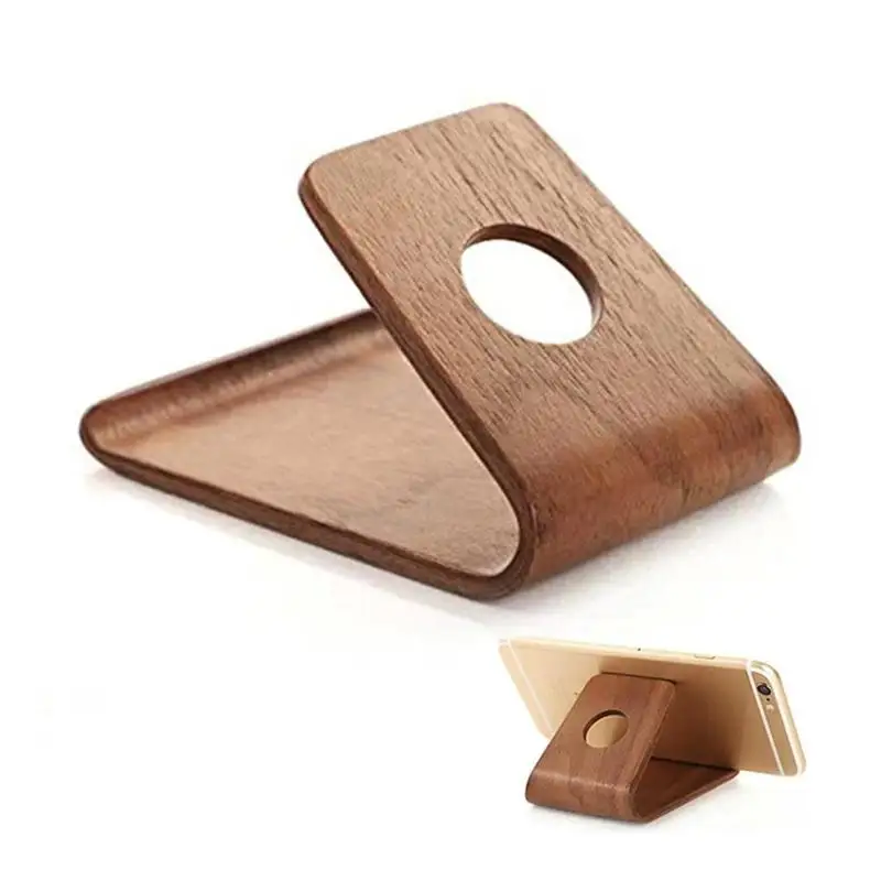 

Universal Wooden Bracket Tablet Portable Phone Bamboo Wood Stand Holder For Iphone HuaWei Samsung
