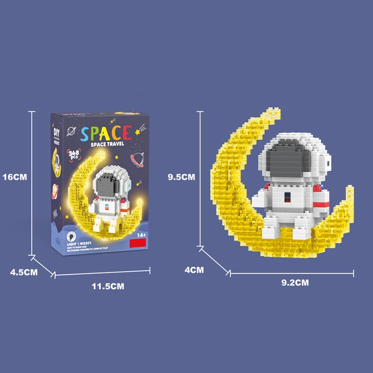 

LegoINGLYS Building Blocks for Kids Astronaut Micro Diamond Block Nanobricks Model Educational Toys Building Bricks Kids Gifts