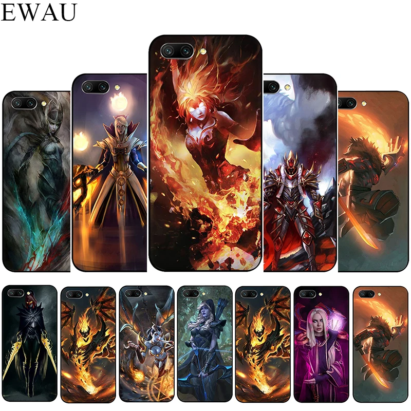 EWAU dota 2 logo Silicone phone case for Huawei Honor 6A 7A Pro 7C 7X 8X 8 9 Note 10 Lite view 20 9X Pro