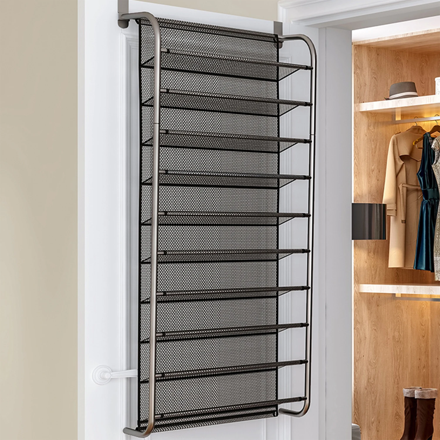 6/10 ярусная полка для обуви над дверью органайзер подвесной ящик хранения