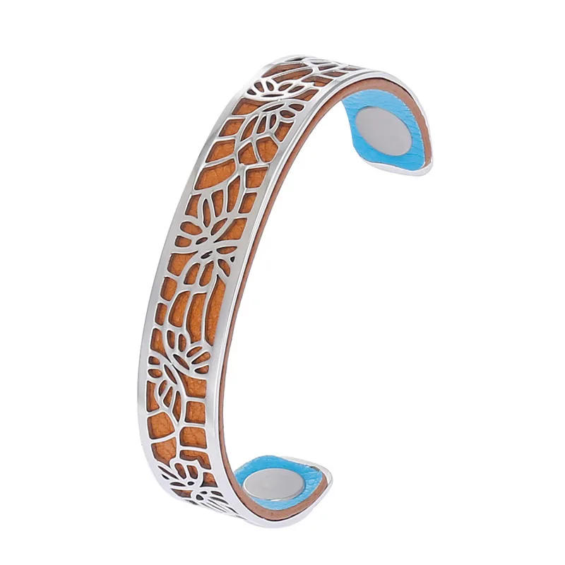 009 Cremo DIY Браслеты-манжеты для женщин Bijoux Yoiumit браслет из нержавеющей стали Manchette Femme Реверсивные кожаные ювелирные изделия - Окраска металла: 009