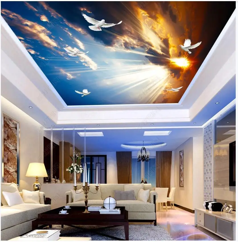 Пользовательские потолочные обои 3d Зенит красивая мечта звездное небо Луна