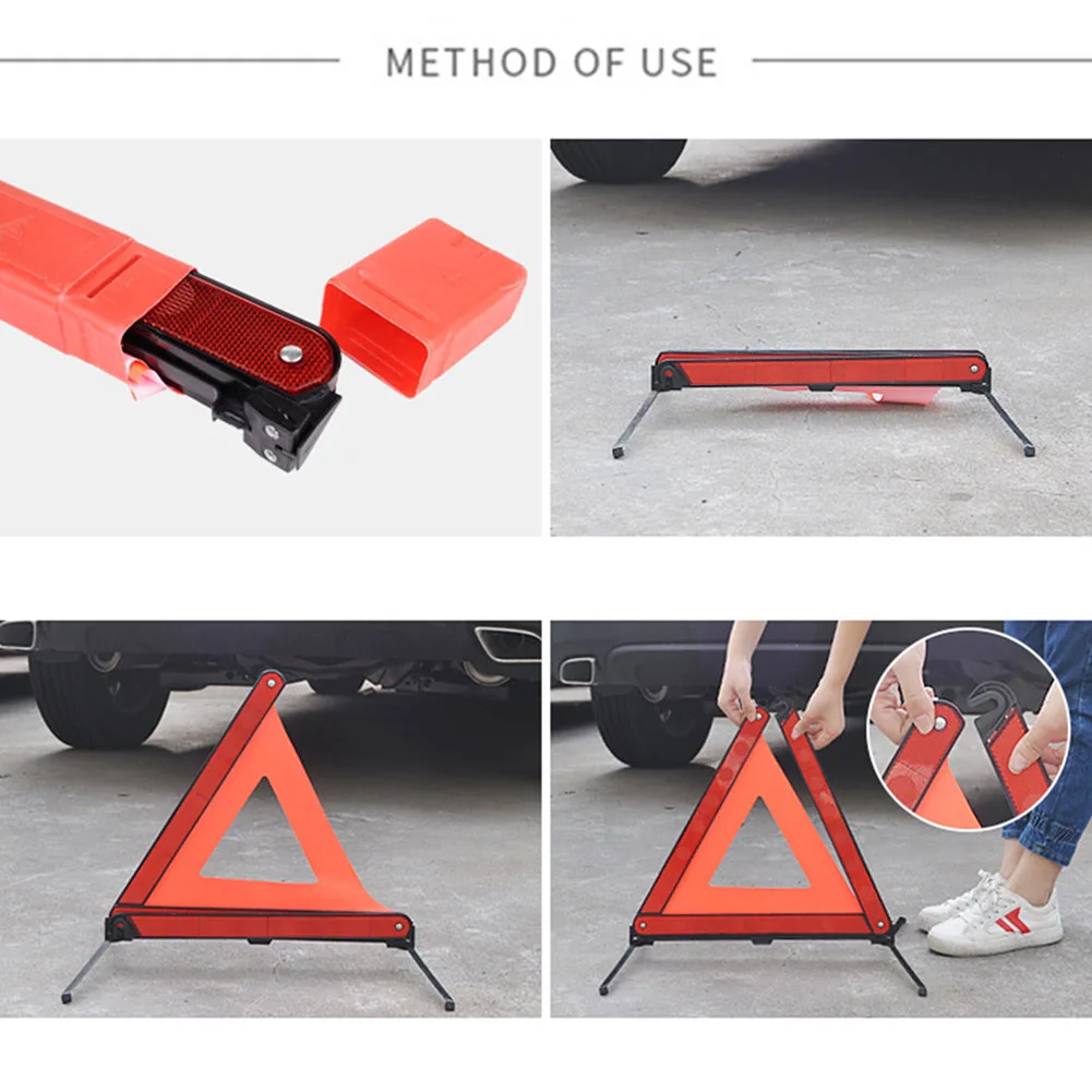 

Emergency Reflective Car Sign Triangle For Van Warning Breakdown Foldable