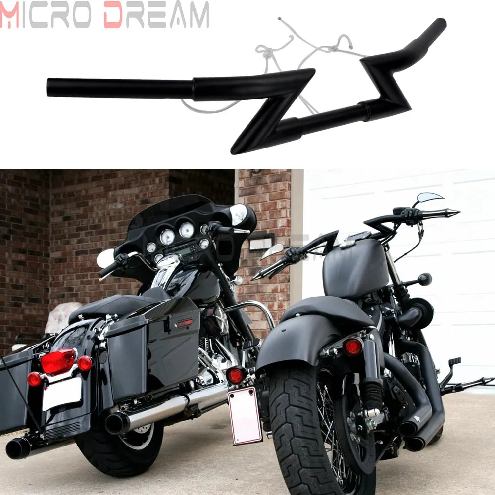 

Cafe Racer 1" Z Bars Handlebar for Harley Custom Chopper Scrambler Softail Dyna XL 48 Sportster Universal 25mm Handlebar Z-Bar