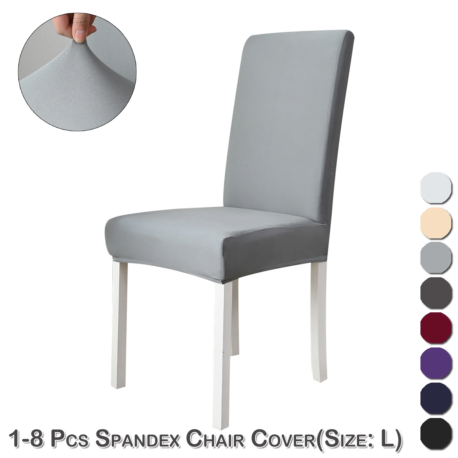 

Elastic Chair Cover Dining Solid Spandex Stretch Banquet Wedding Slipcovers Seat Case Home Decor hogar Chair Cover Stretch D30