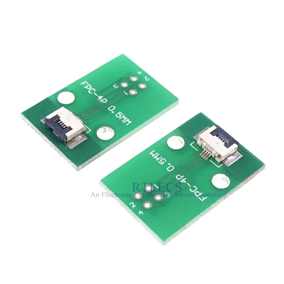 2 шт. Гибкий плоский кабель FFC FPC коннектор адаптер 4 Pin 0 5 мм до 54 шаг P 2x2 сквозные