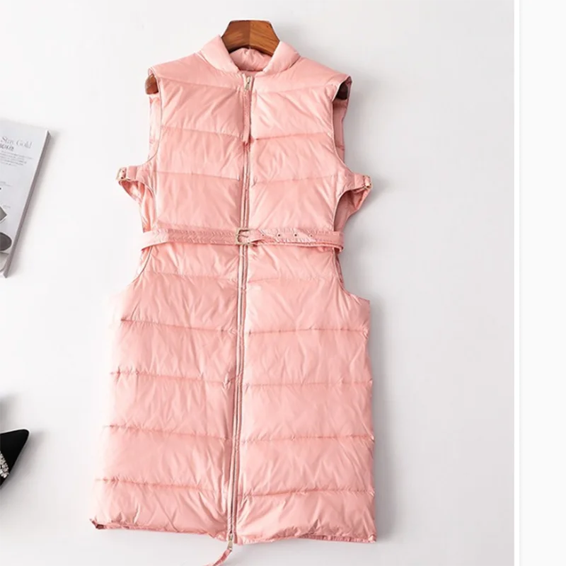 

Down jacket Ming Wei women's winter sleeveless round neck zipper