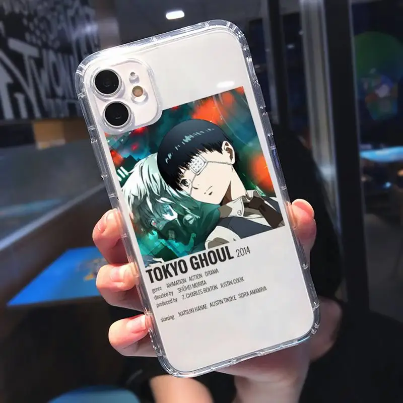 

Tokyo Ghoul Anime pattern Phone Case Transparent soft For iphone 5 5s 5c se 6 6s 7 8 11 12 plus mini x xs xr pro max