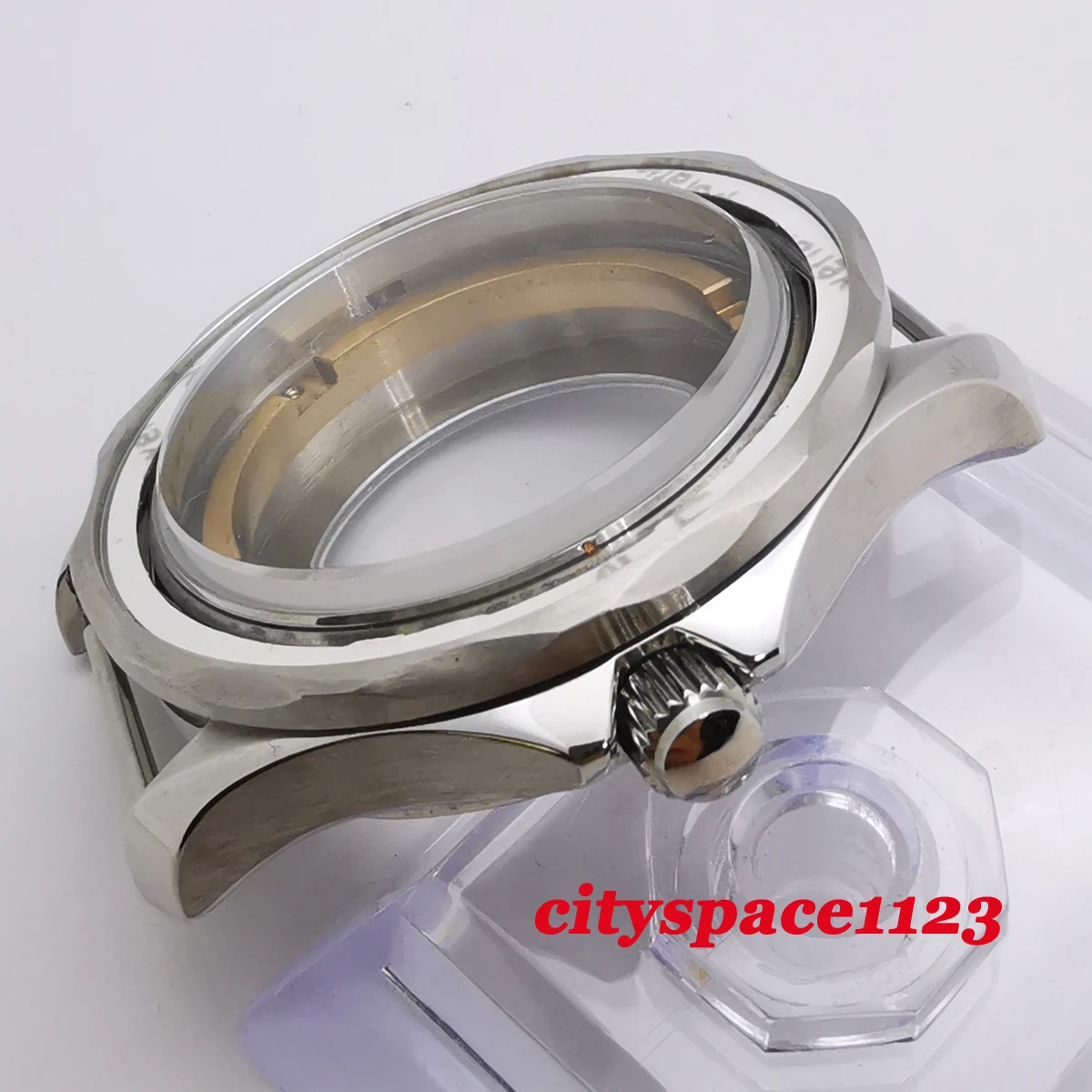 41 мм вращающийся ободок часы с сапфировым стеклом чехол Fit Miyota 8205/8215 эта 2836 DG2813/3804
