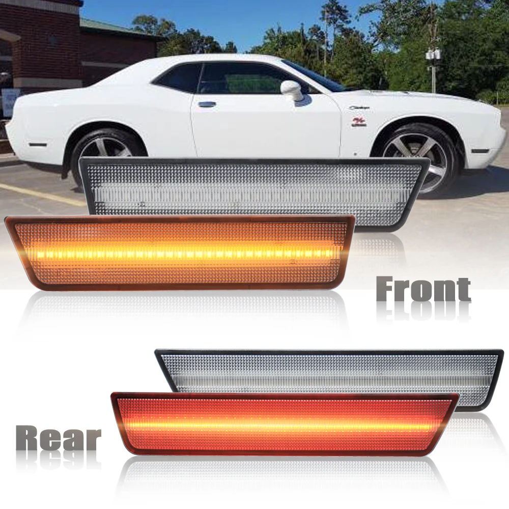 4 шт. прозрачные линзы передние и задние боковые габаритные огни Светодиодный