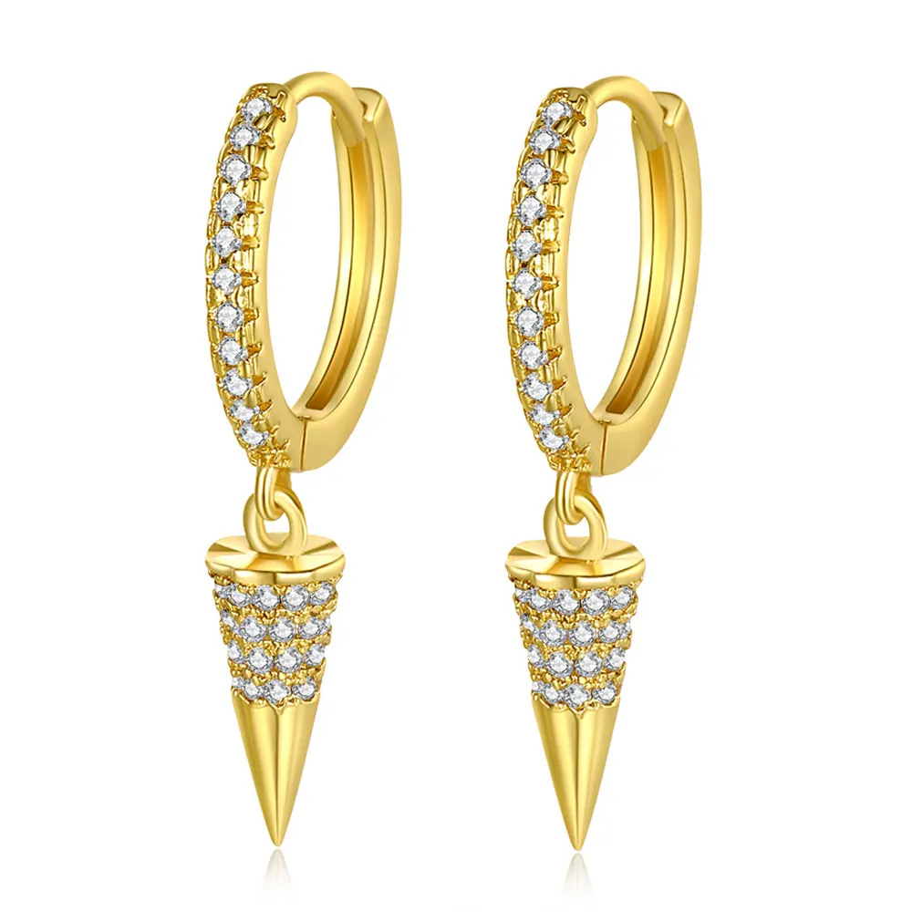 

New Quality Gold Inlaid Crystal Fashion Hoop Earrings Women's Party Wedding Jewelry Accessories Earrings Aesthetic Gifts