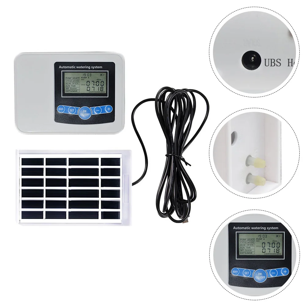 

1 Set Watering Timer Double Pump Irrigation Controller Garden Watering Device