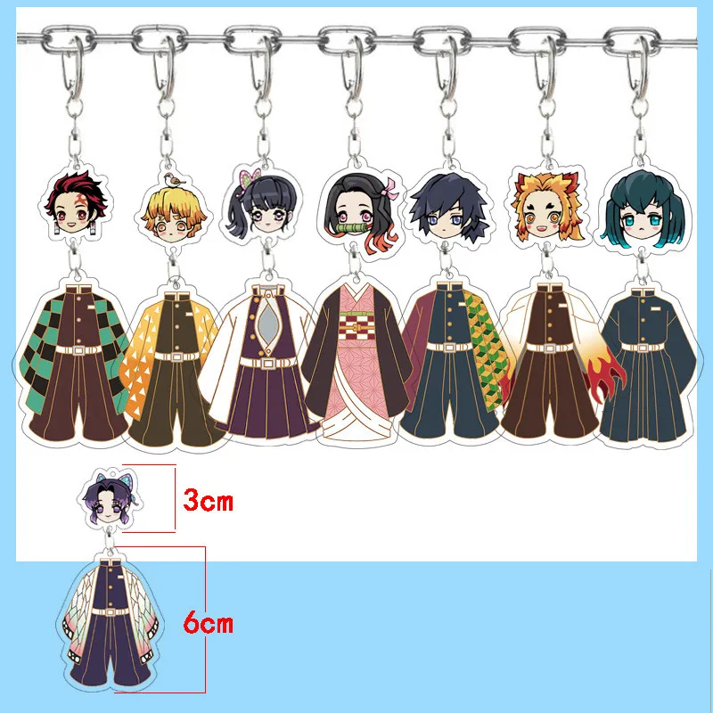 Демон убийца акриловый брелок призрак пожаротушения кулон двери древесного угля