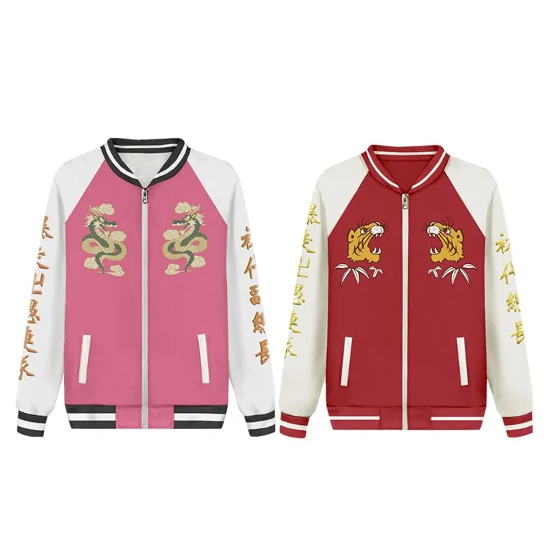 

Anime Tokyo Revengers Ken Ryuuguuji Sano Manjiro Cosplay Baseball Jacket Women Uniform Zip Up Coat Casual Sweatshirt