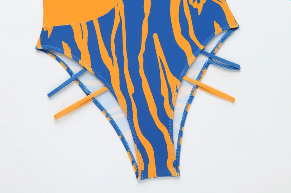 

2019 New Sexy Women's Zebra Print Monokini Push Up Padded Bikini Patchwork Bandage Swimsuit Swimwear Bathing Suits Beachwear